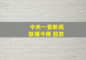 中央一套新闻联播今晚 回放